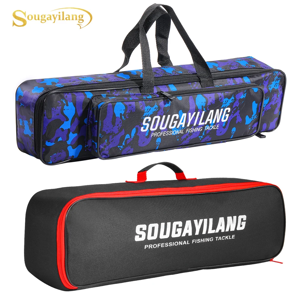 Sougayilang Fishing Rod Bag Portable Nylon Fishing Tackle Bags Large Capacity Fishing Accessories Bag Fishing Tackle Bag