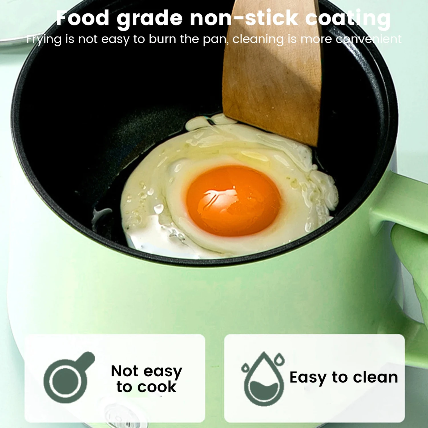 다기능 쿠커 220V 더블 레이어 쿠커 붙지 않는 냄비 팬 가전 제품 1.7L 주방 냄비 1-2 명