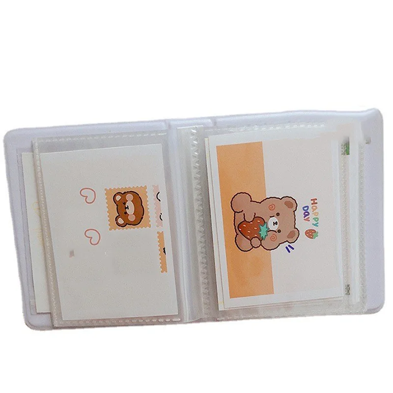 1pc Cute Bear Photo Album 3 Inch Love Heart Hollow Picture Storage Case Kpop Card Binder Name Card Book Photocard Holder view 5