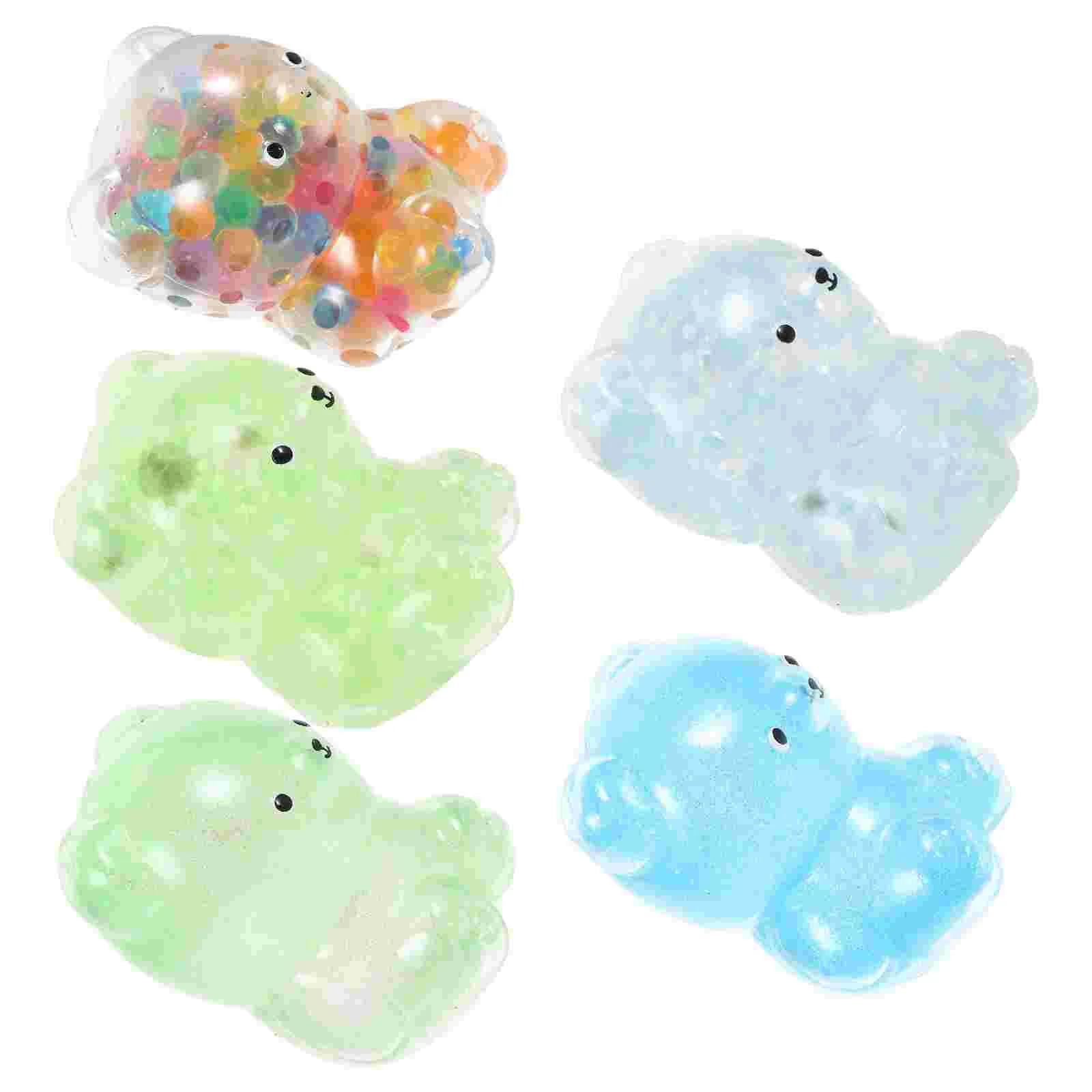 

5 Pcs Toy Decompression Toys Cartoon Pinch Household Pressure Animal Adorable Lovely Squeeze Compact Elastic Anxiety