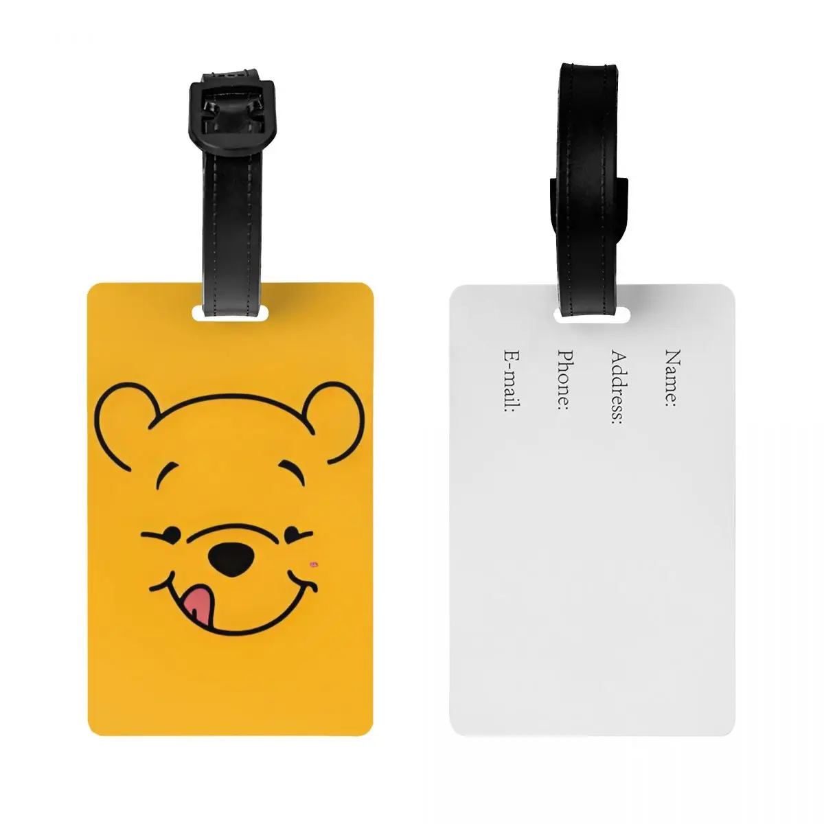 Etiqueta de bagagem personalizada Winnie The Pooh Etiquetas de bagagem personalizadas Etiqueta de identificação de capa de privacidade