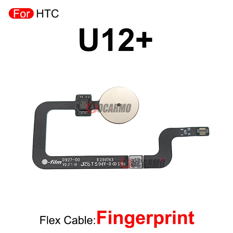 For HTC U12+ U20 U12Plus Fingerprint Sensor Touch ID Home Button Flex Cable Replacemnet Parts