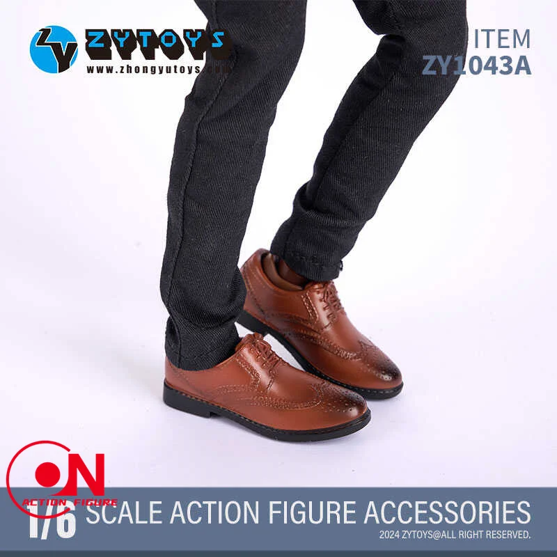 ZYTOYS 1/6 ZY1042 ZY1043 Male Work Shoes Hollow Shoes Model Clothes Accessories Fit 12'' Soldier Action Figure Body Dolls