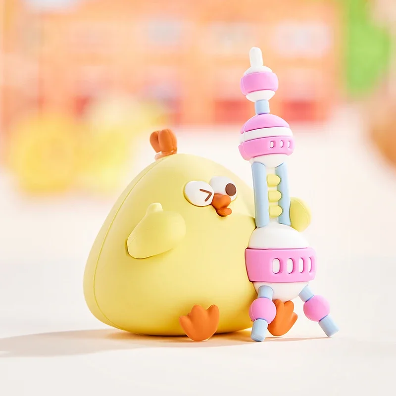 Miniso caixa cega dundun cidade série modelo decoração kawaii boneca brinquedo das crianças figura presente de aniversário animação periféricos