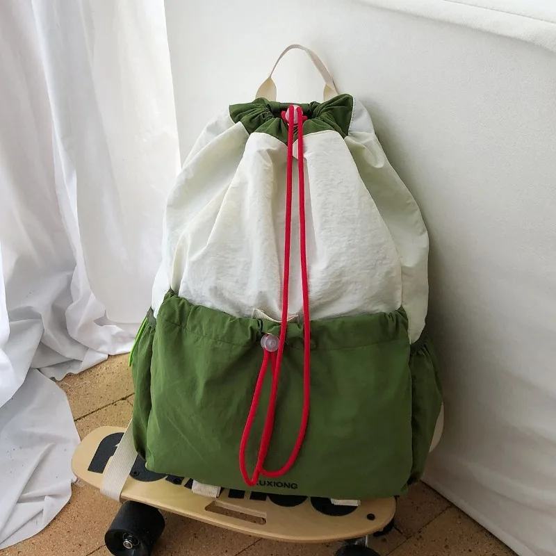 Double Shoulder Light Travel Bundle Hiking Badminton Outdoor Drawstring Mountaineering Backpack Large Capacity Leisure Schoolbag