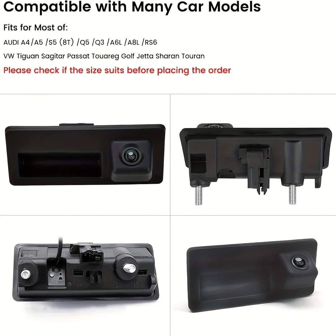 Dynamic Trajectory Reverse Car Camera with Moving Guide Parking Line - for Audi A4, A5, S5,Q3, Q5 & VW Passat,Tiguan,Golf,Jetta view 5