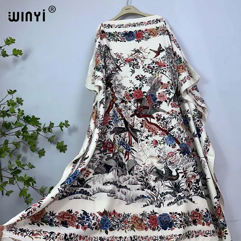 WINYI Dress Fashion turkey dresses boho Print abaya Dashiki Women muslim kaftan summer Color african dresses for woman vestido