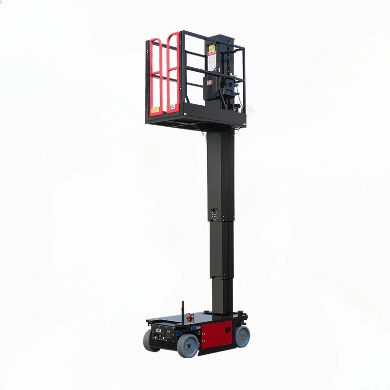 

Self propelled sleeve lift Single mast type small space aerial work vehicle