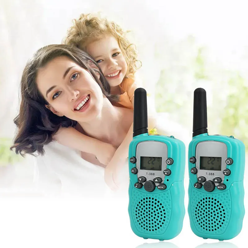 Europa e os estados unidos freqüência crianças brinquedo walkie talkie T-388 chamada remota sem fio 3 quilômetros brinquedo crianças walkie talkie