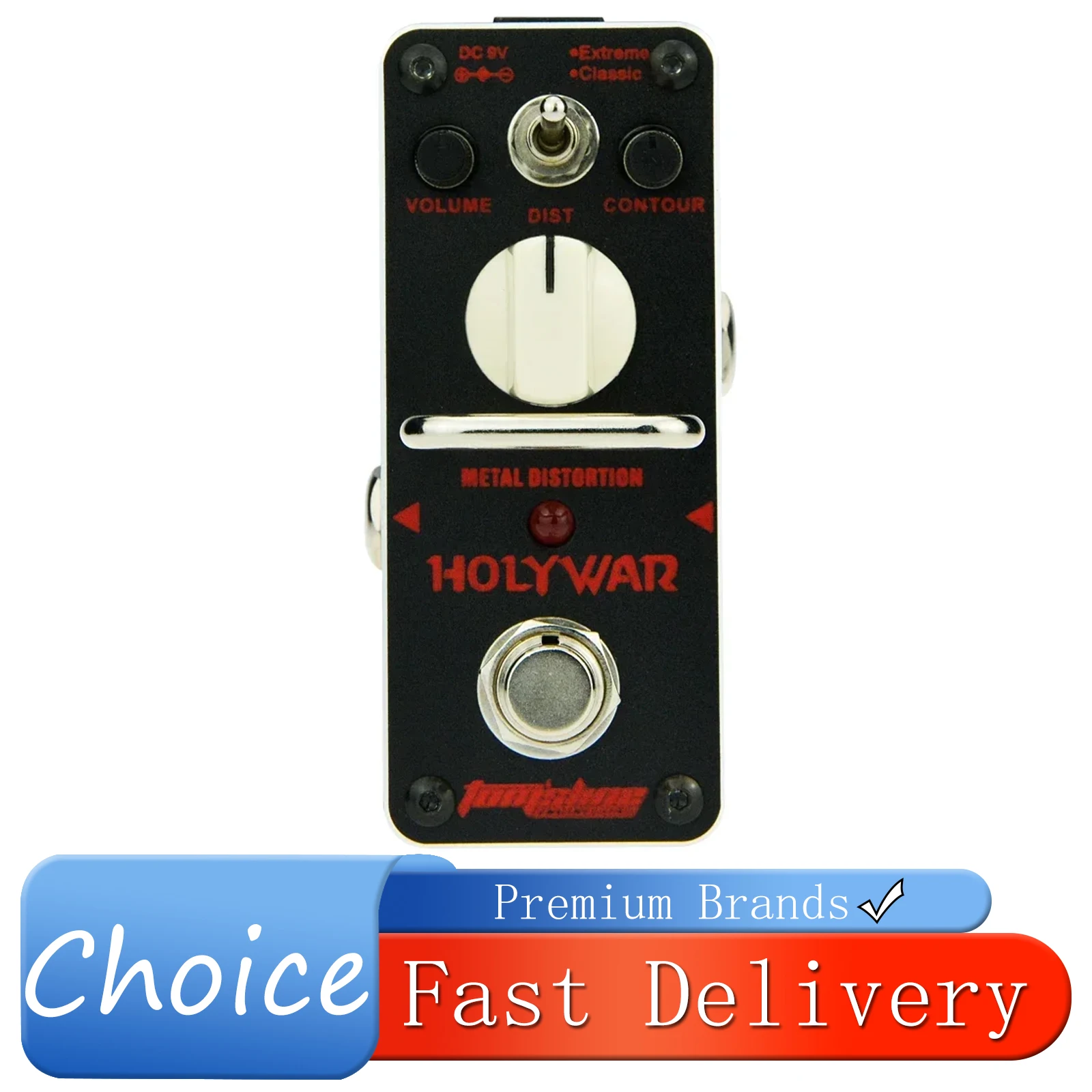 

Эффект-педаль для электрогитары AROMA Holy War, эффект металлического дисторшна Holy War, педаль с истинным байпасом AHOR-3, аксессуар для электрогитары