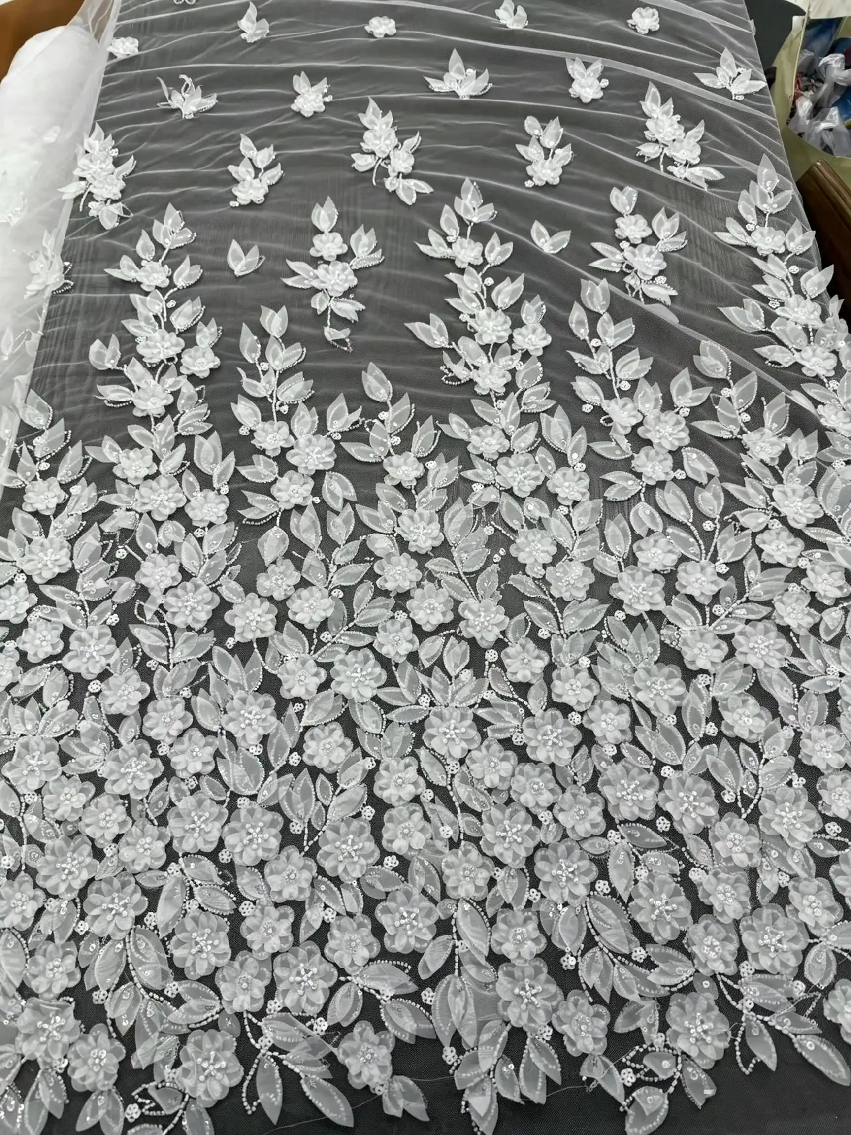 Haute Couture Off White 3D Bea - Wedding Dress 评论和价格