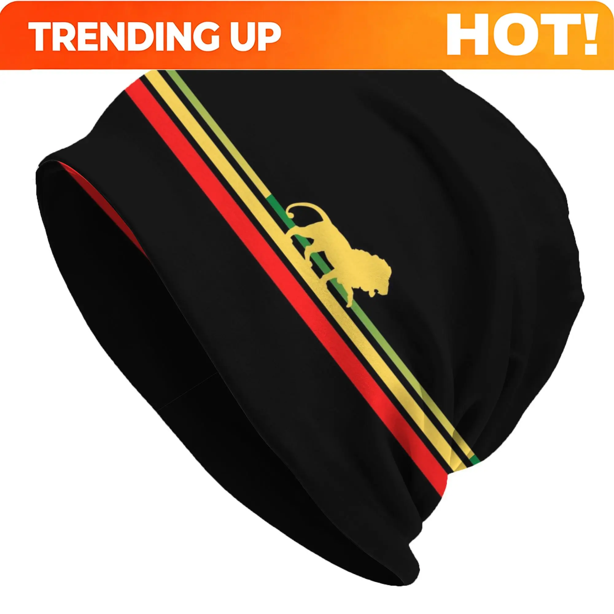 Customization Lion Jamaica Beanie With Jamaican Lion - Unisex Soft Hat Suitable For &, Funky Caribbean Style For Themed Parties,
