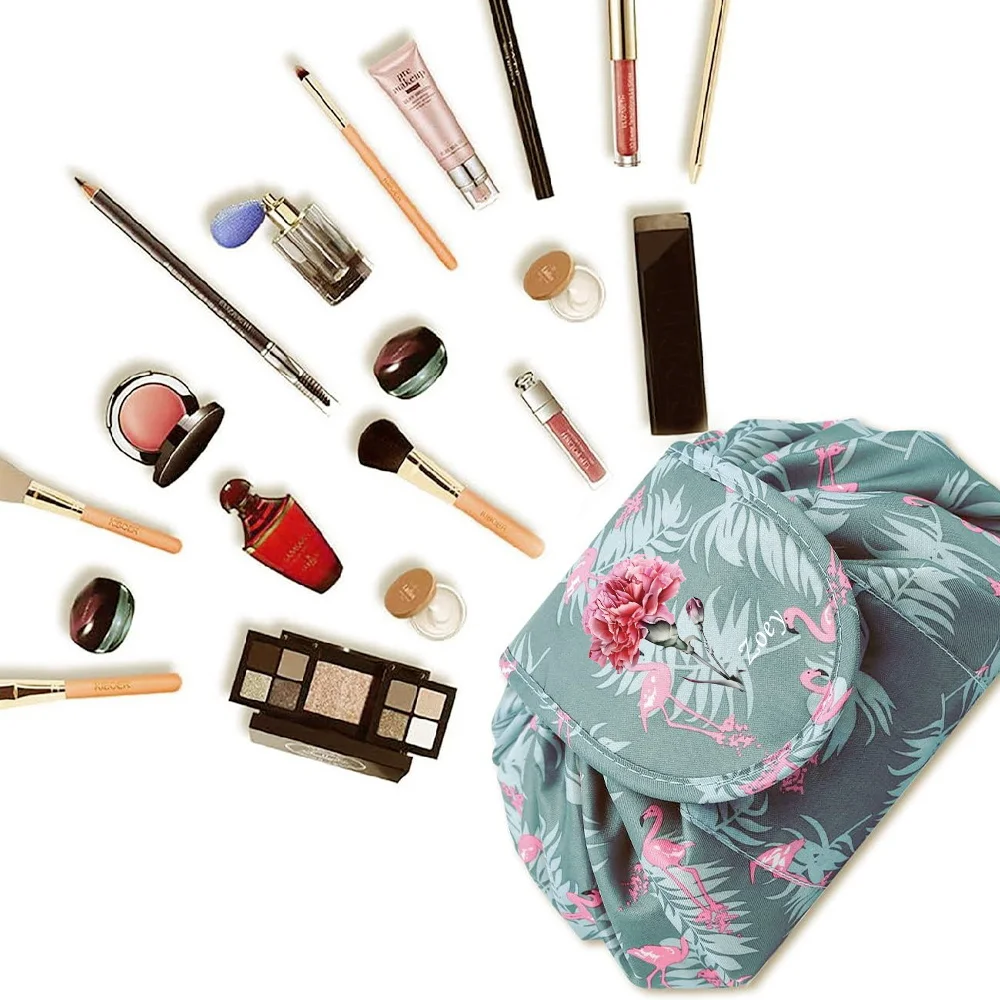 أدوات ماكياج جديدة لتخزين حقيبة مستحضرات التجميل الرباط الإناث المحمولة حقيبة كسول الموضة السفر سعة كبيرة.