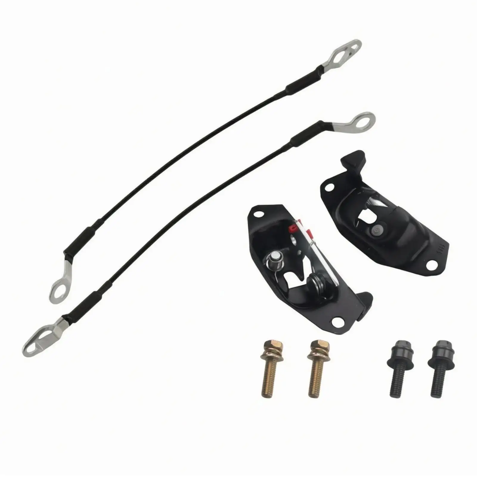 Heavy Duty Iron Tailgate Latch Kit with Pull Cables for GM Trucks 15921948 OE Replacement 145x70mm