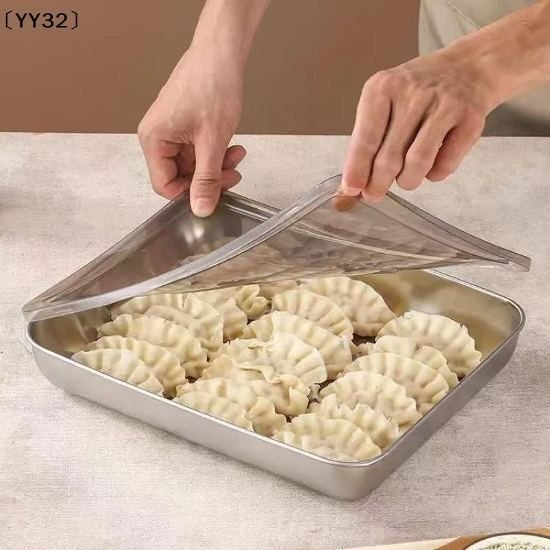 Kitchen Baking Tray Storage - Keukenopbergdoos Koelkastorganizer Roestvrijstalen voedselcontainers Dienblad voor