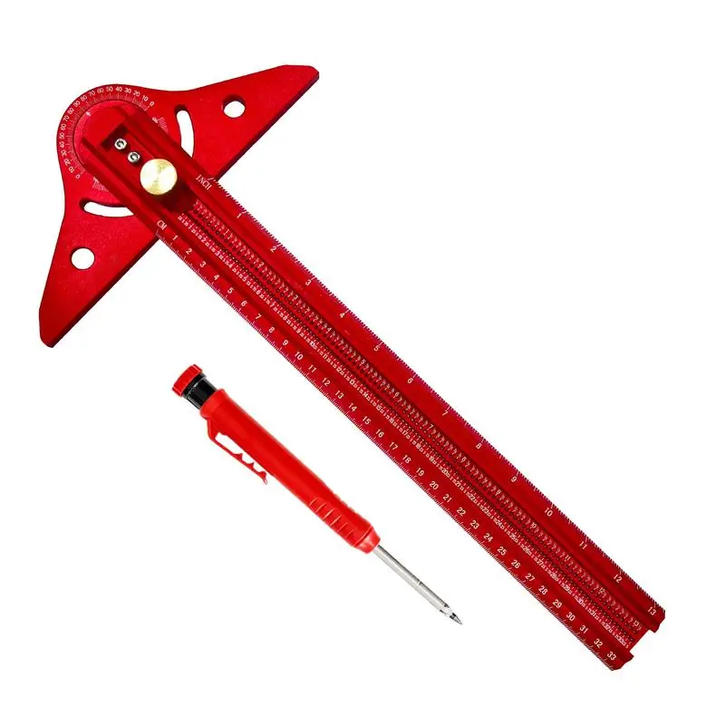 

Wood Scribe Tool Angle Gauge Tool For Woodworking Multifunctional High-Precision Aluminum Adjustable Lightweight Gauge Ruler For