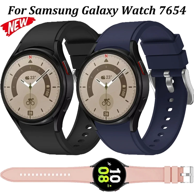 Weiches Silikonarmband für Samsung Galaxy 7 6 5 4 40mm 44mm/5 Pro 45mm Komfortables Armband für Galaxy Watch 6 4 Classic 47mm 46mm