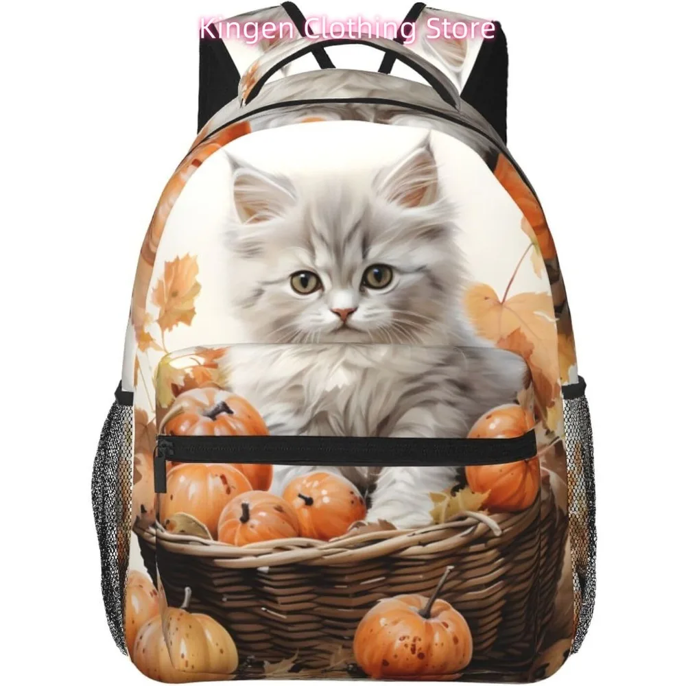 

Сумка для ноутбука «Снова в школу», легкий рюкзак для ноутбука с милым мультяшным котом, легкий многоцелевой дорожный повседневный рюкзак унисекс, Col