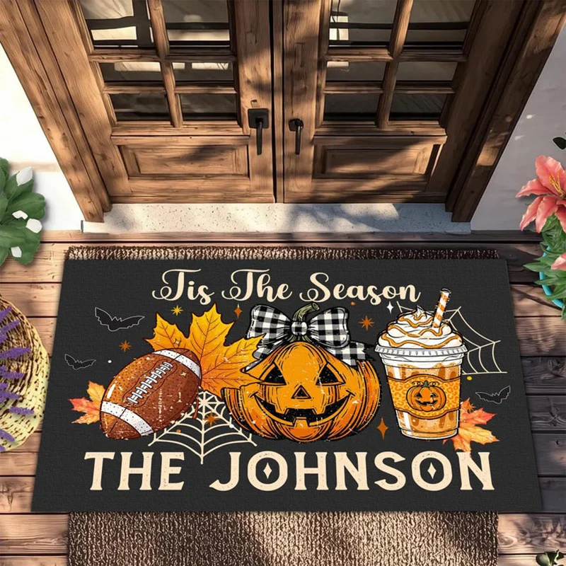 

Halloween Themed Doormat Custom Patterns Waterproof Non-Slip Outdoor Indoor Home Decor Mat Perfect Festive Accessory decorative