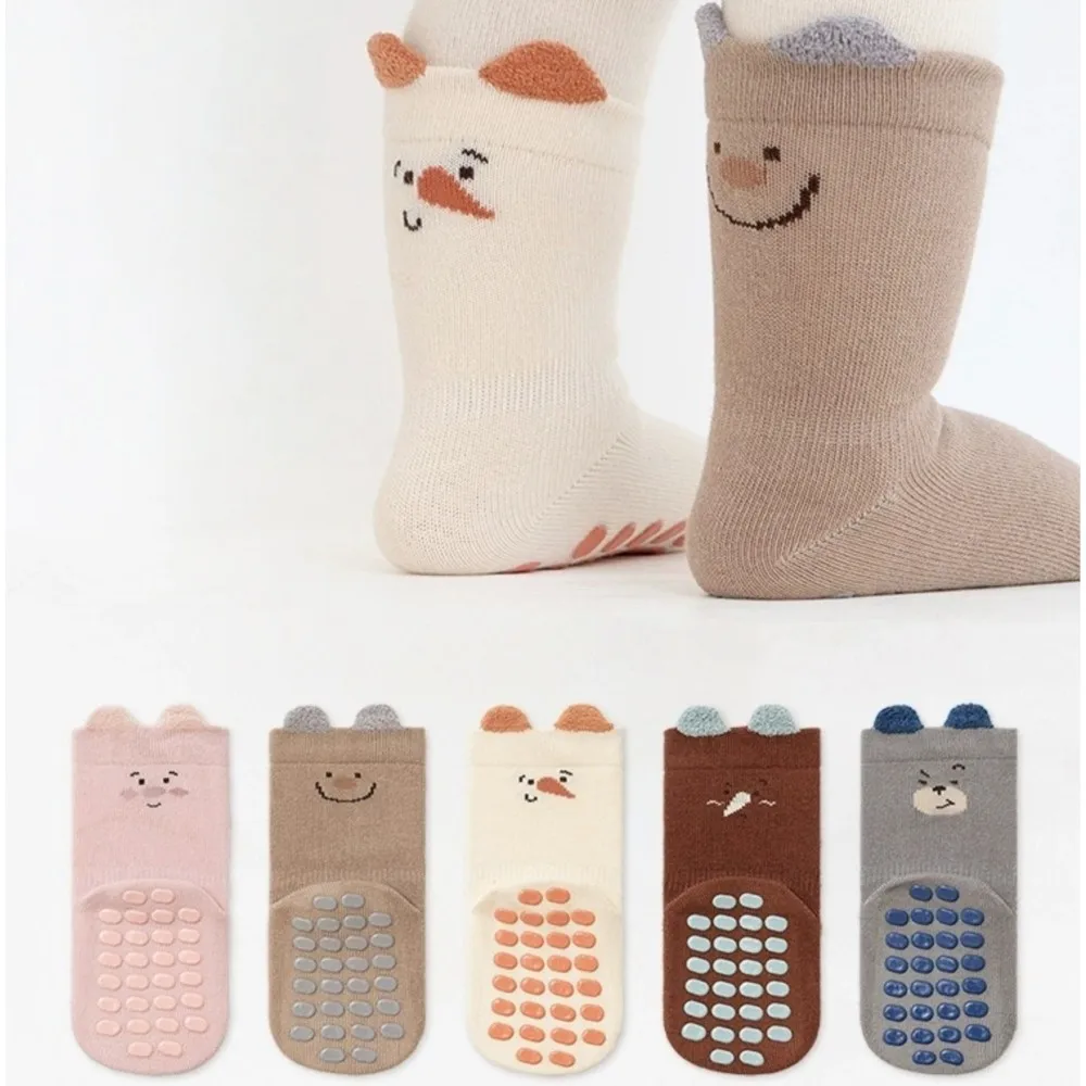 

5Pairs Kids Socks Non-Slip Cute Cartoon Pattern Breathable Comfy Children Boys Floor Socks For All Seasons 0-5Years