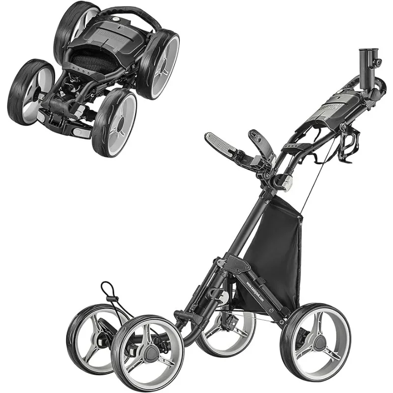 

CaddyTek Explorer V8 - SuperLite 4 Wheel Golf Push Cart, Explorer Version 8