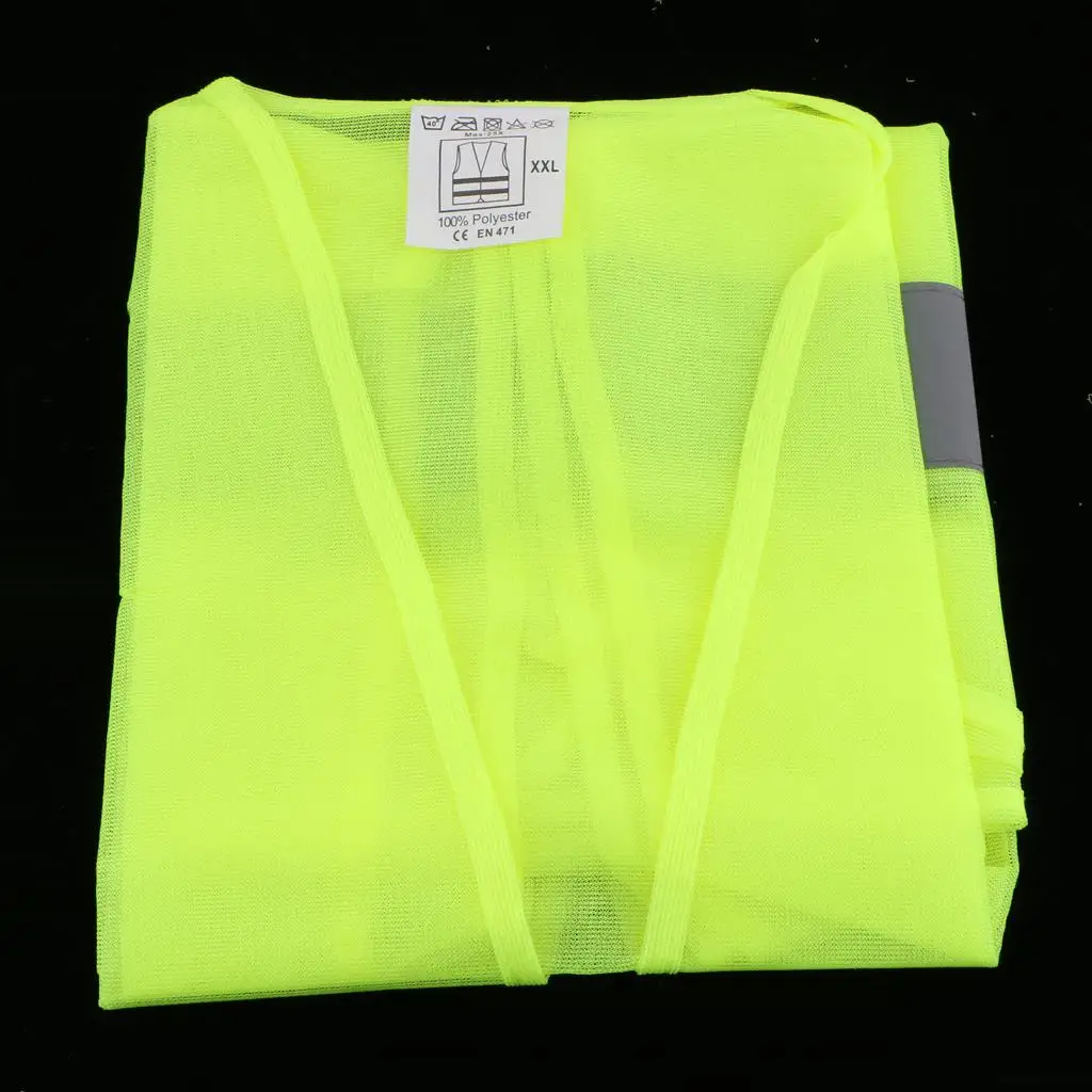 High Visibility Neon Green Vest Hi Vis Reflective Jacket Washable