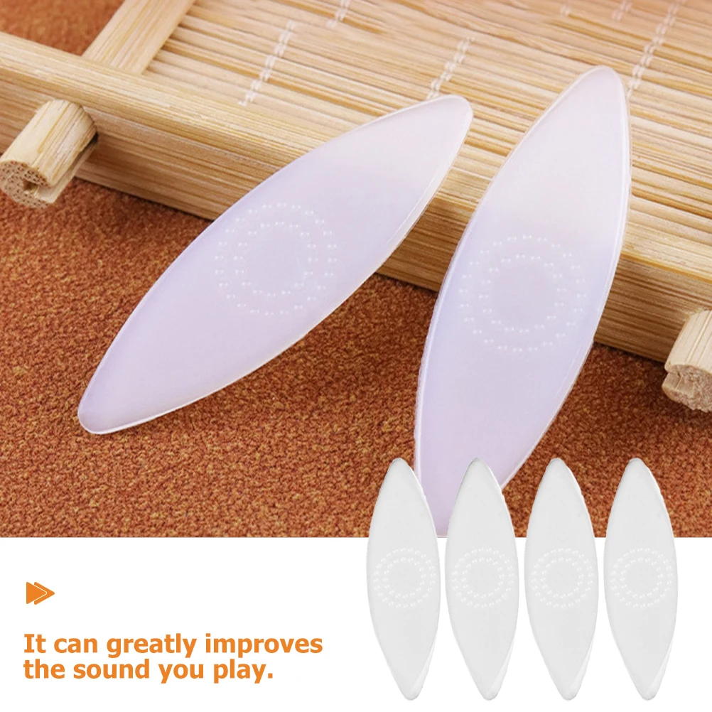 

4 Pcs Yueqin Pick Liuqin Picks Moon Piano Finger Guitar Musical Instrument White Mandolin