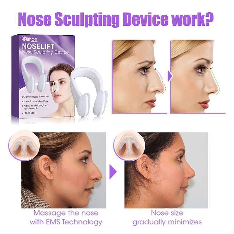 1Pcs Nose Up Lifting Shaping Clipper Shaper Bridge Straightening Beauty Nose Clip Corrector Massage Tool No Pain Silicone