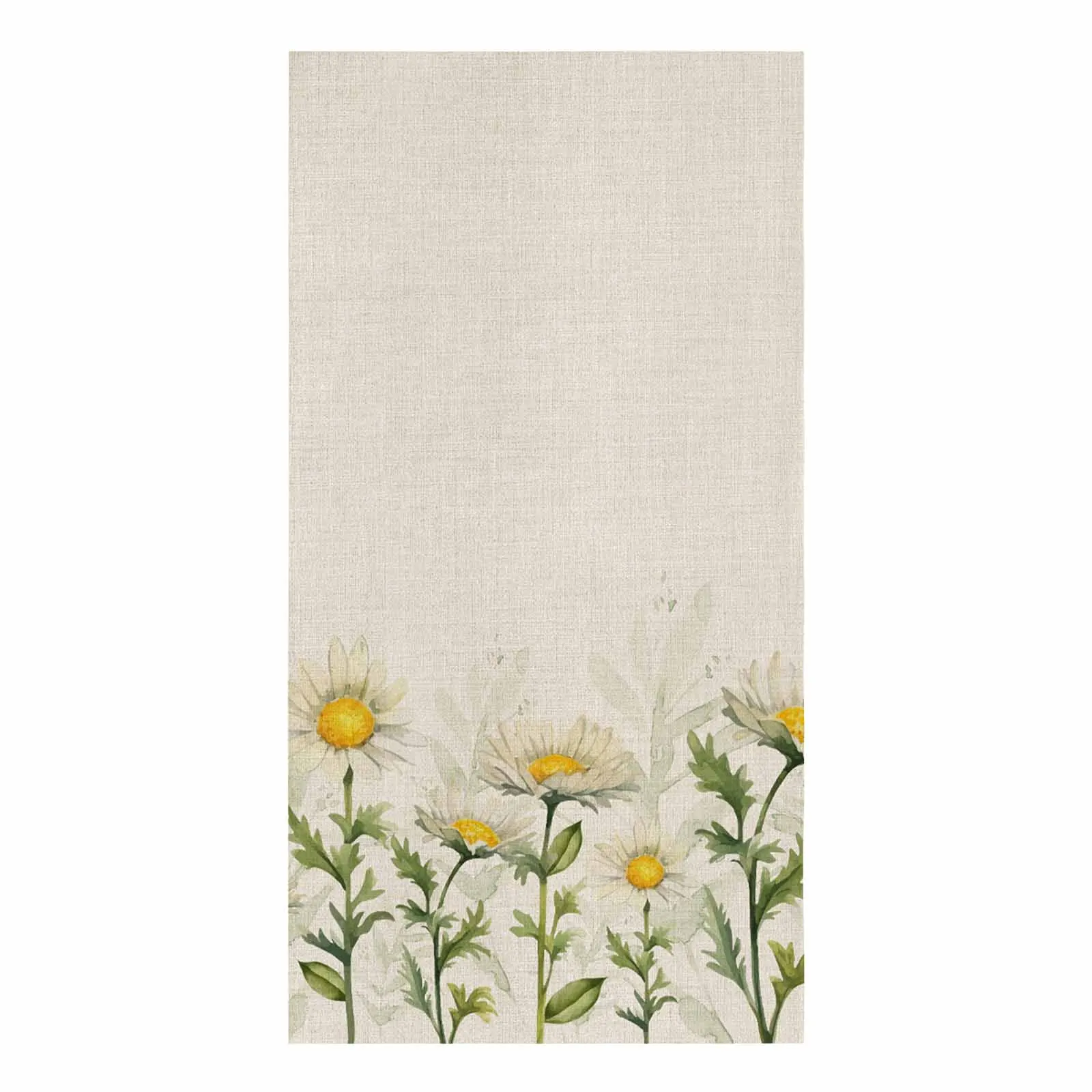 Plant Daisy Watercolor Microfiber Towel Absorbent Kitchen Cleaning Cloth Dish Towel Household Cleaning Towel