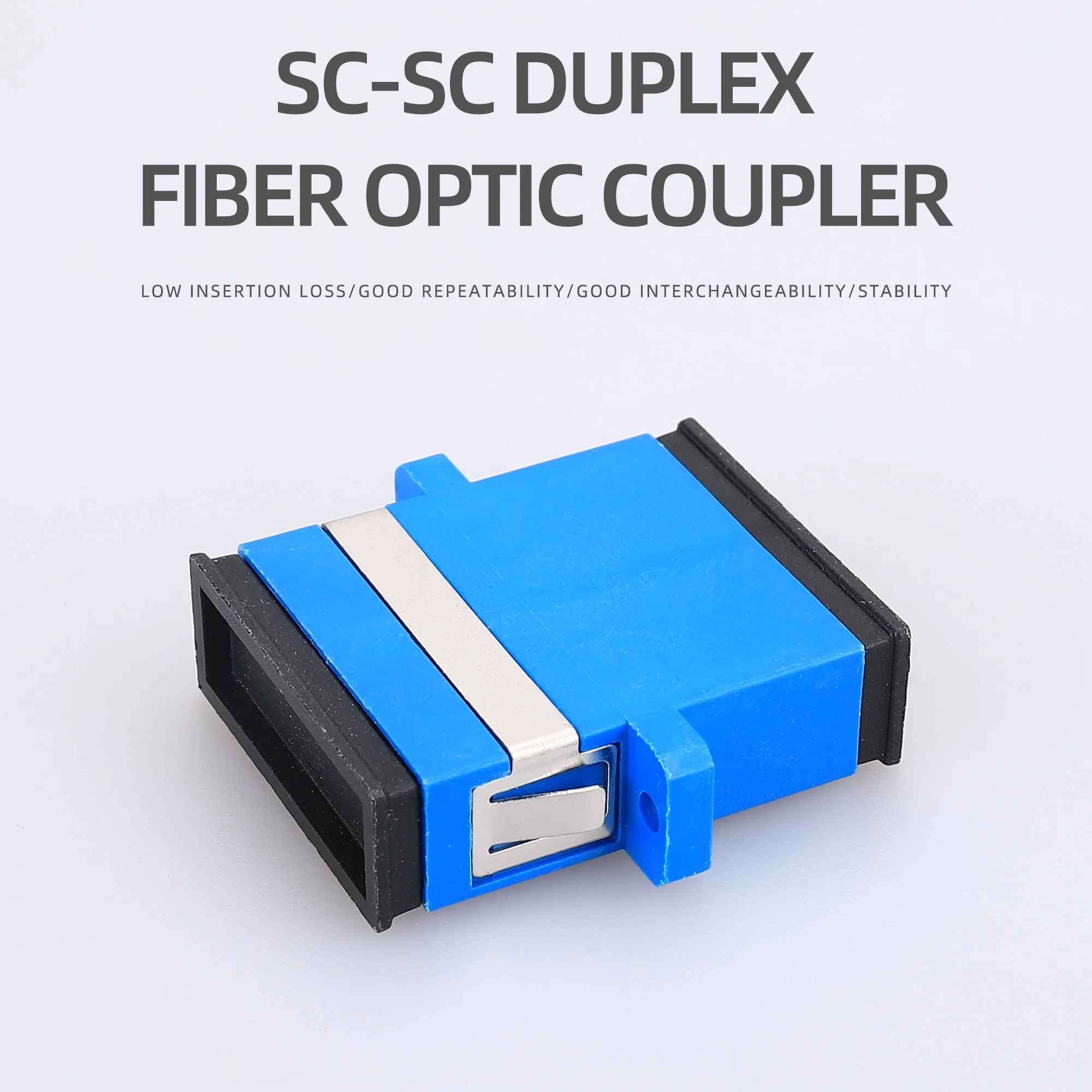 SC-UPC Fiber Optic Connector Adapter Fibre optic coupler Flange SC-SC Duplex Flange Single Mode  20/40/60/80/100Pcs