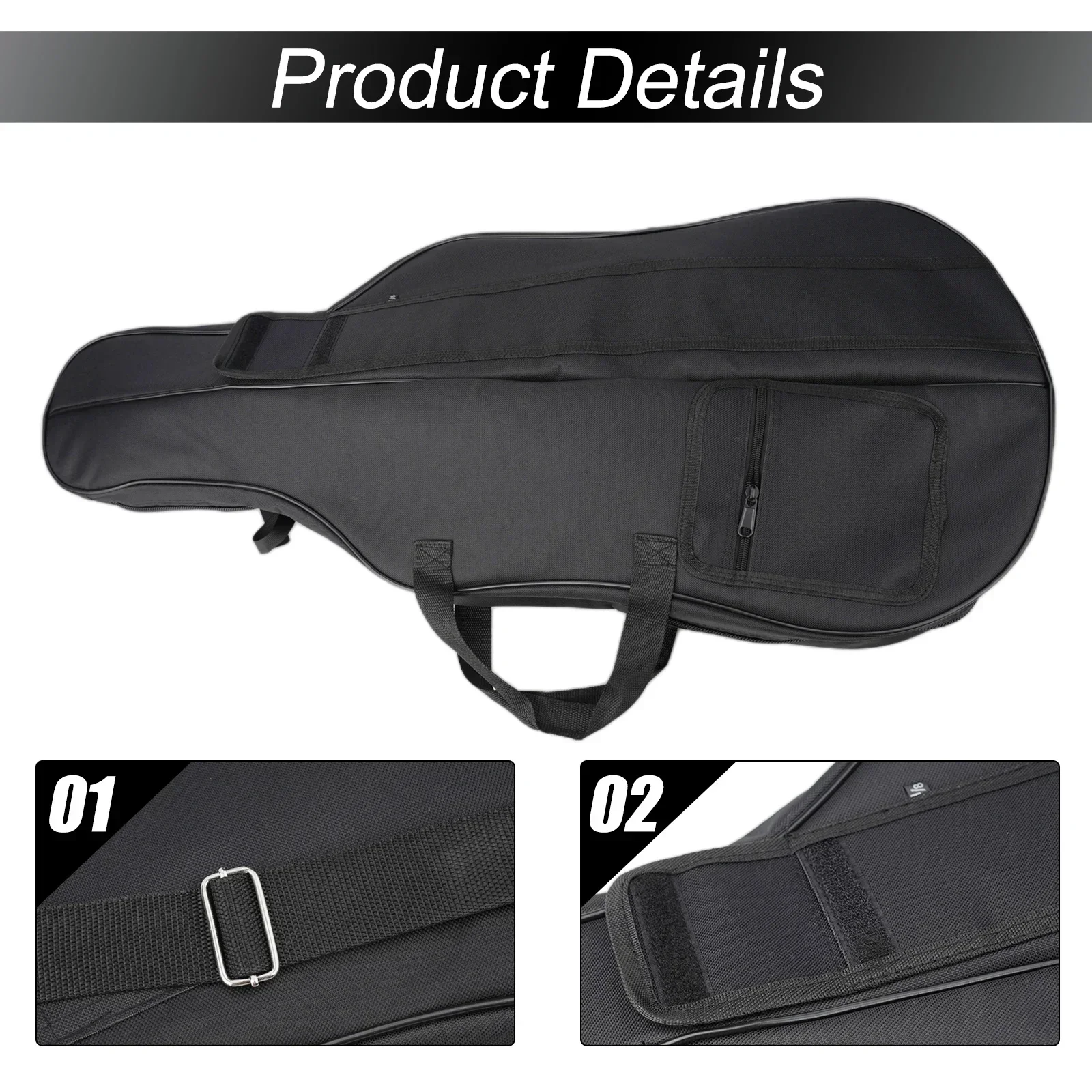 

Case Case, Cello Case Cello Padded Gig Bag 1/8 Cello 1/8 Size Accessories Approx.700g Approx.85*35*15CM Cello Padded Bag Thick