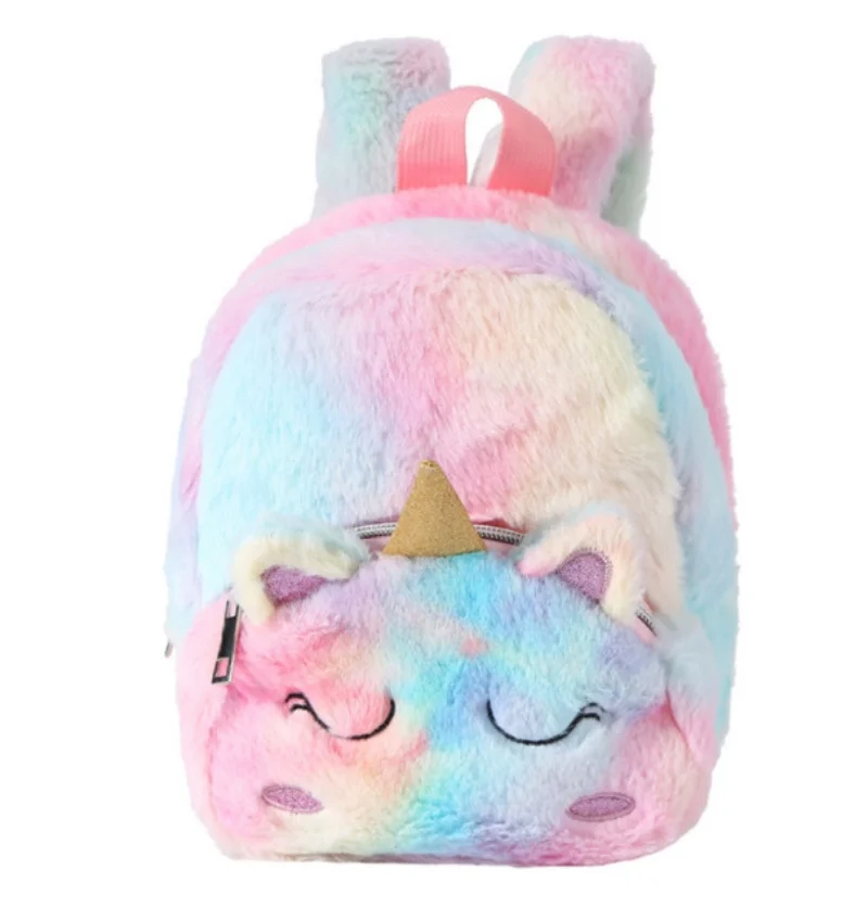 Personalized Casual Backpack Plush Backpack Cute Unicorn Girl Unicorn Bag Cartoon Plush Backpack