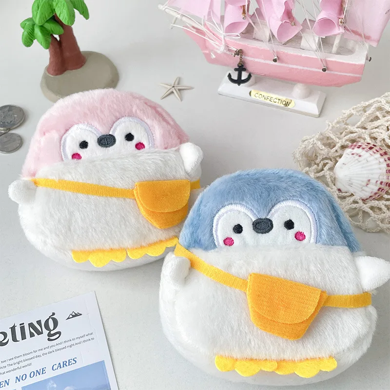 Leuke gele schoudertas pinguïn sleutelhanger portemonnees ornamenten hanger terug naar school anime knuffel vakantie geschenken kinderen