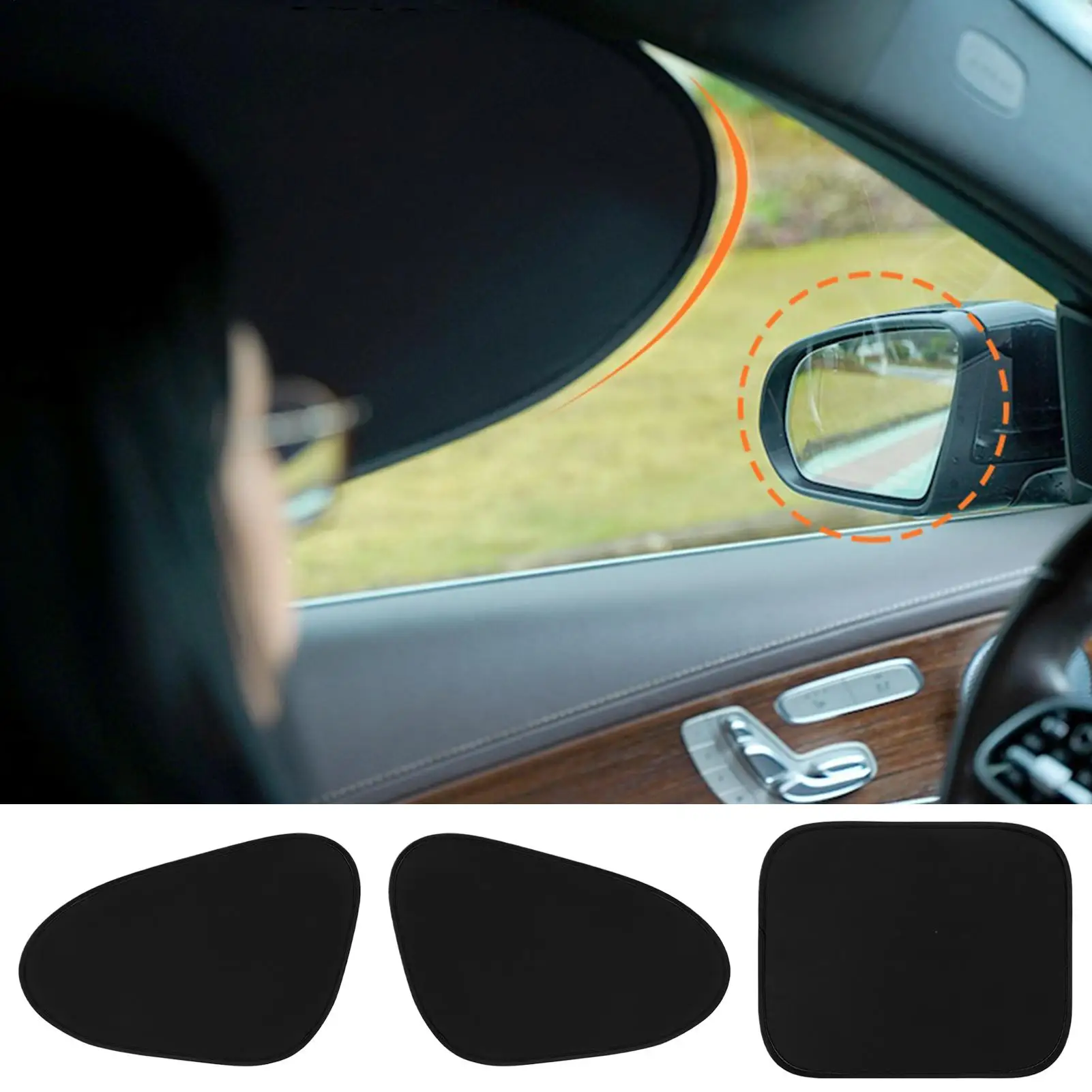 

Universal Car Sunshade Electrostatic 4-Layer Side Window Sun Shade Cover for Car Sun Block Curtains UV Protection Sun Visor Film