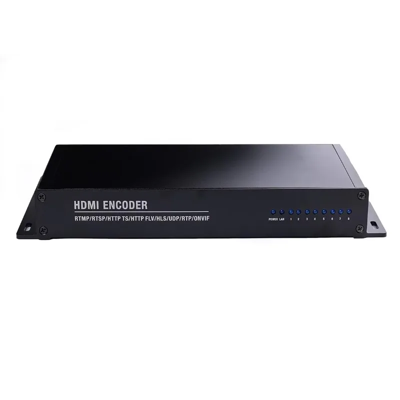 

HD VBR CBR H264 8-Channel Video Encoder Hardware with IP Output and Web-NMS Management for Live Streaming