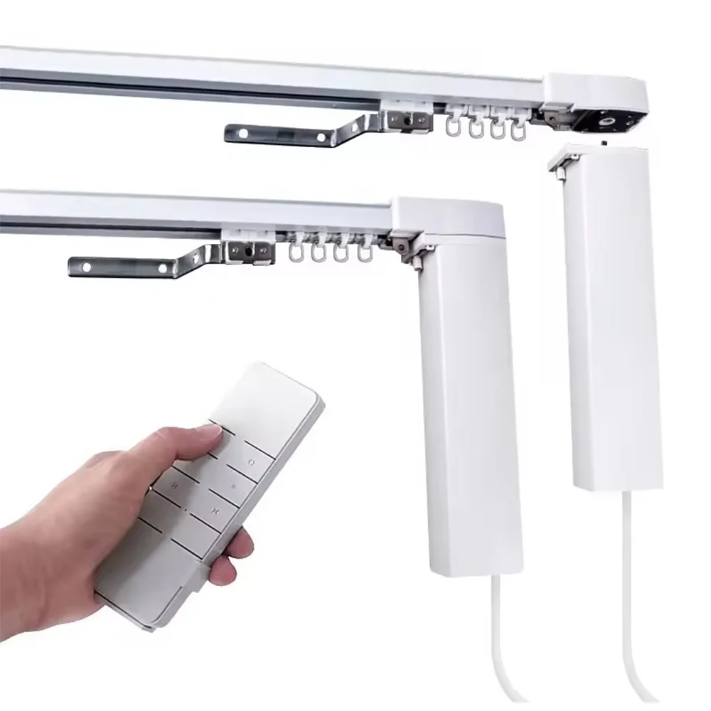

2026 Fashion Electric Curtain Super Quiet Wireless Zigbee Wifi Motor Curtain With Easy Installation For Office Home Alexa Voice