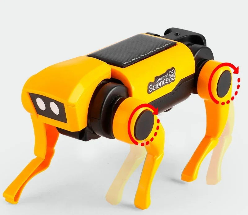 New Robotic dog Solar Electronic Intelligent Interactive Dog With kids toys Diy Assembling Educational Science birthday gift