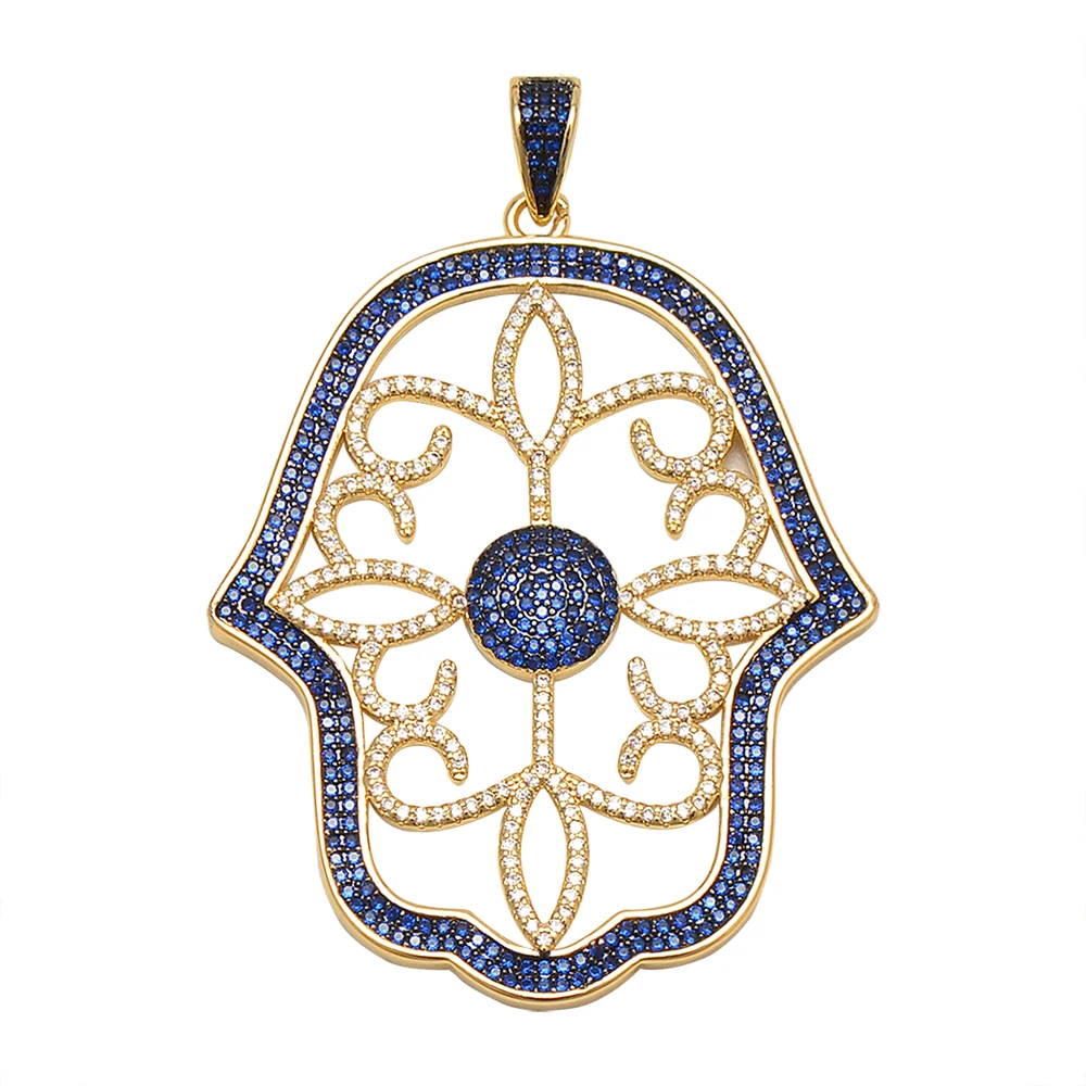 Necklaces Making Supplies Paved Zircon Synthetic Gems Pendant Clasp Diy Chains Banquet Wedding Luxury Jewelry Accessories 2 Pcs