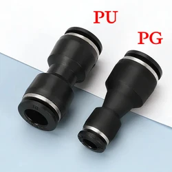 PU4 6 8 10 12mm PG6-4 PG6-8 PG6-10 Pneumatic Fitting Quick Push in Connector Hose Connector for Air Hose Tube Push in Straight