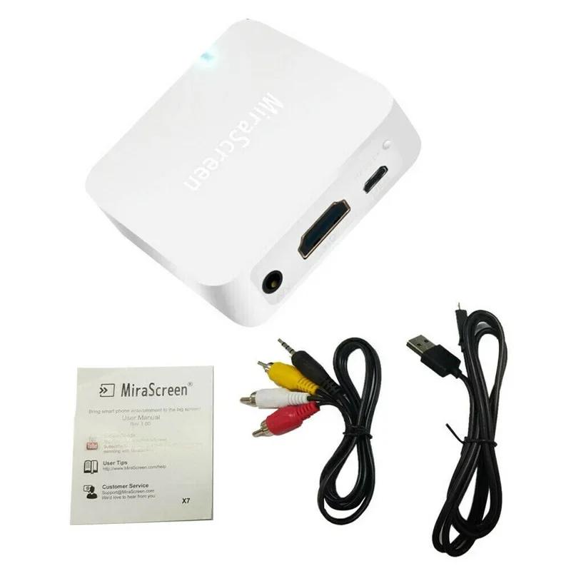 Auto Miracast z wyświetlaczem WiFi lustro Link Box Adapter MiraScreen X7 Media ekran DLNA Airplay klucz lustrzany dla Android iOS