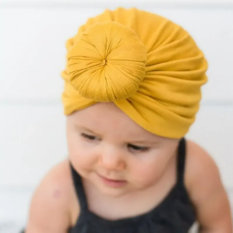 Donut Baby Hat Newborn Elastic Cotton Baby Beanie Cap Multicolor Infant Turban Hats Cute Multicolor Girl Boy Head Accessories