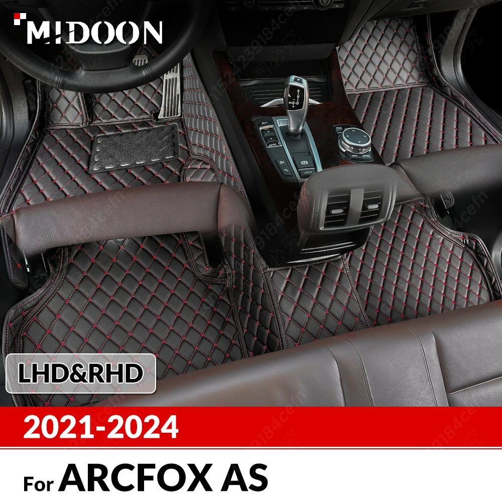 Custom Car Floor Mats For ARCFOX αS 2021 2022 2023 2024 Automobile Carpet Cover Interior Details Accessories Protective Pad