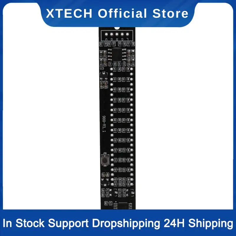 XTECH 2X Mini Dual 12 Level Indicator LED Light Bar VU Meter Stereo Amplifier Board Adjustable Light Speed Board With AGC(A)