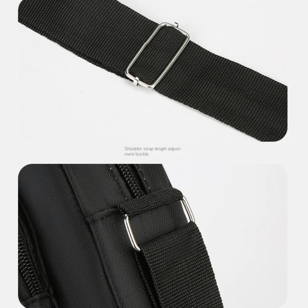 Nylon-Umhängetaschen für Herren, Schwarz, Braun, Blau, Grün, Oxford-Stoff, Messenger-Taschen für Jungen, rechteckig, 4 Reißverschlüsse/6 Reißverschlüsse, Umhängetasche für Herren – Detail 4