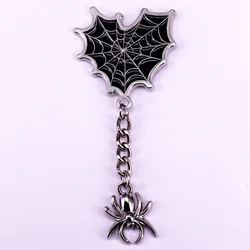 Spiderweb Enamel Pin Spider Badge Horror Halloween Witchy Jewelry Gift