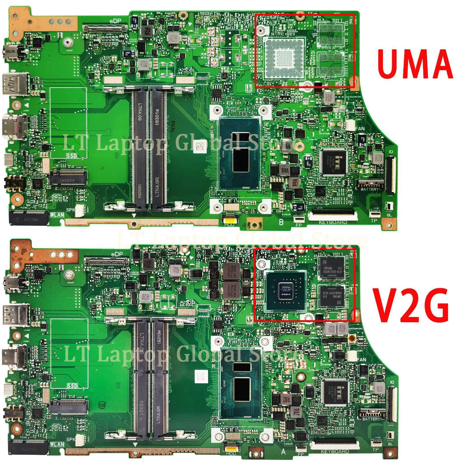 Imagem -02 - Placa-mãe do Portátil X530un Asus X530ua X530uf A530u F530u V530u R530u K530u S530u X530uno i3 i5 i7 Processador Central V2g