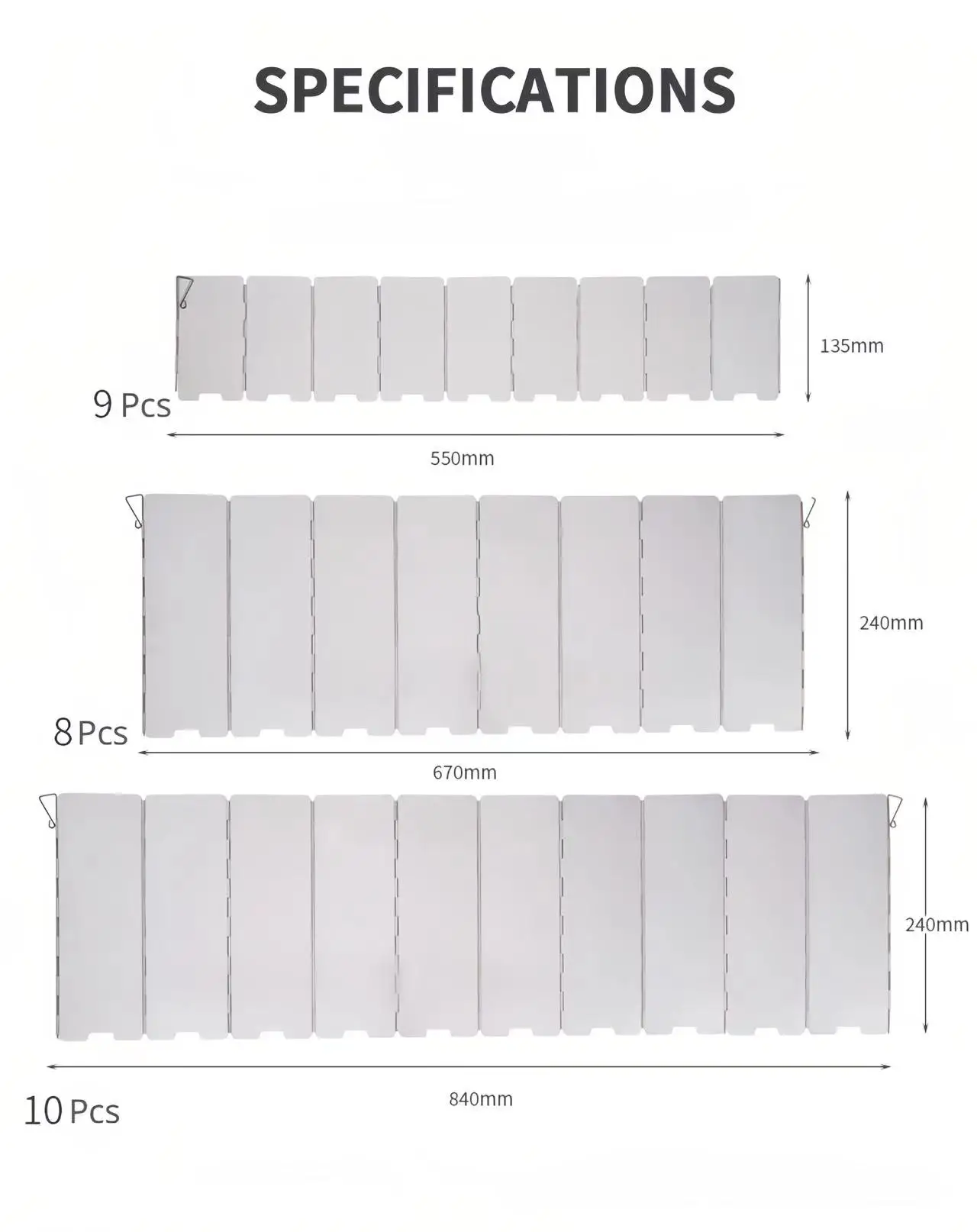 8/9/10 plates benzin Ponyva Szél Pajzs kültéri kemping Piknik Főzés Égő szélálló Hamis színben tüntet fel Alumínium Keverés Szél Hamis színben tüntet fel