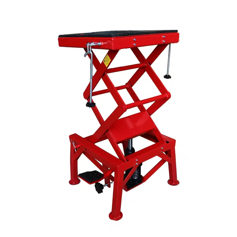 Hydraulic Motorcycle Lift Jack, Steel ATV Lift Stand Hoist, Portable Motorcycle Bike ATV UTV Lift Table Jack Hoist Stand