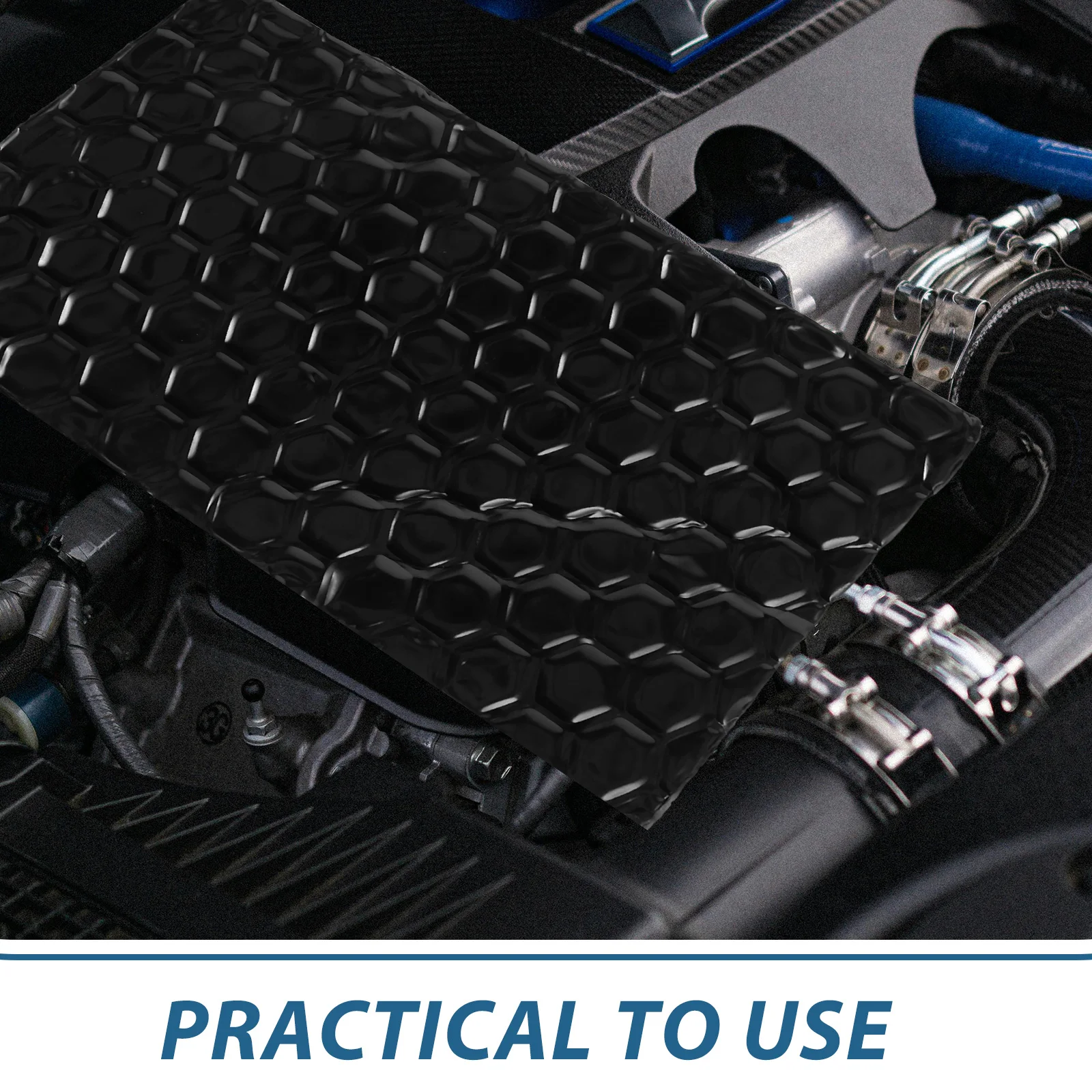 Soundproof Insulation Mat Automotive Heat Shield Aluminum Butyl Rubber Shock Absorption Hood Reduction Pad