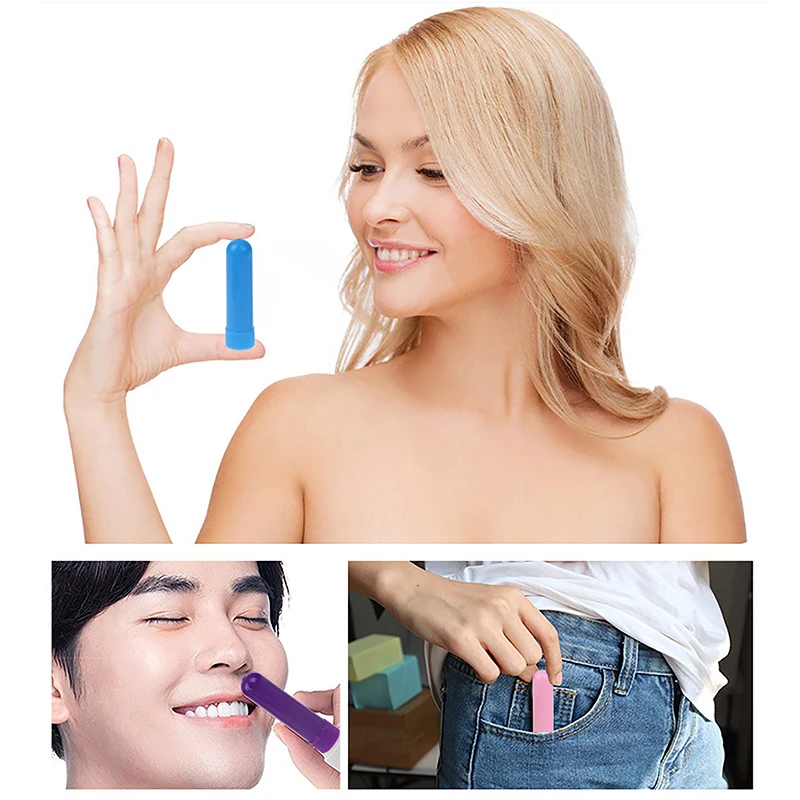 With Cotton Wicks Refill Plastic Nasal Inhaler Sticks For Essential Oil Containers Aromatherapy Inhaler Empty Nasal Inhaler Tube